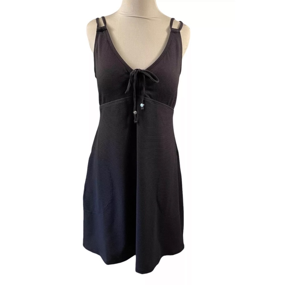 Tommy Bahama Black Tie-Front Mini Dress
